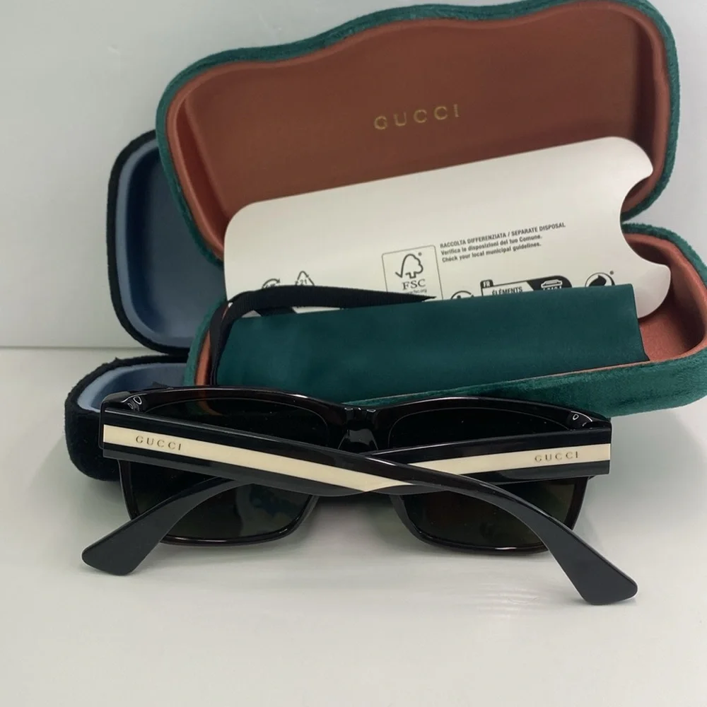 💯- New Authentic Gucci GG0340S 003 56 GG0340 Men's Sunglasses